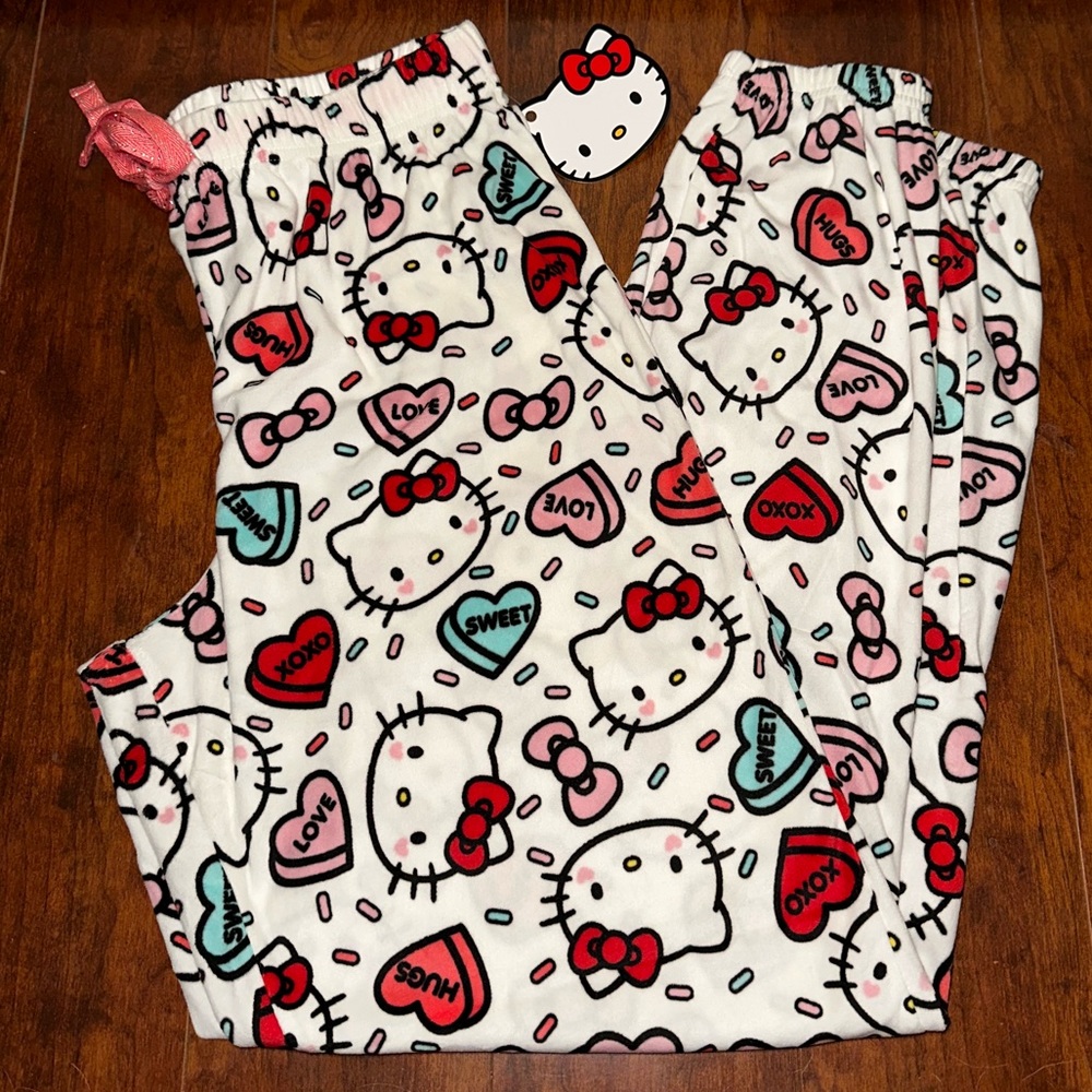 Hello Kitty Valentines Conversation Hearts Pj Pants